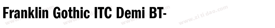 Franklin Gothic ITC Demi BT字体转换